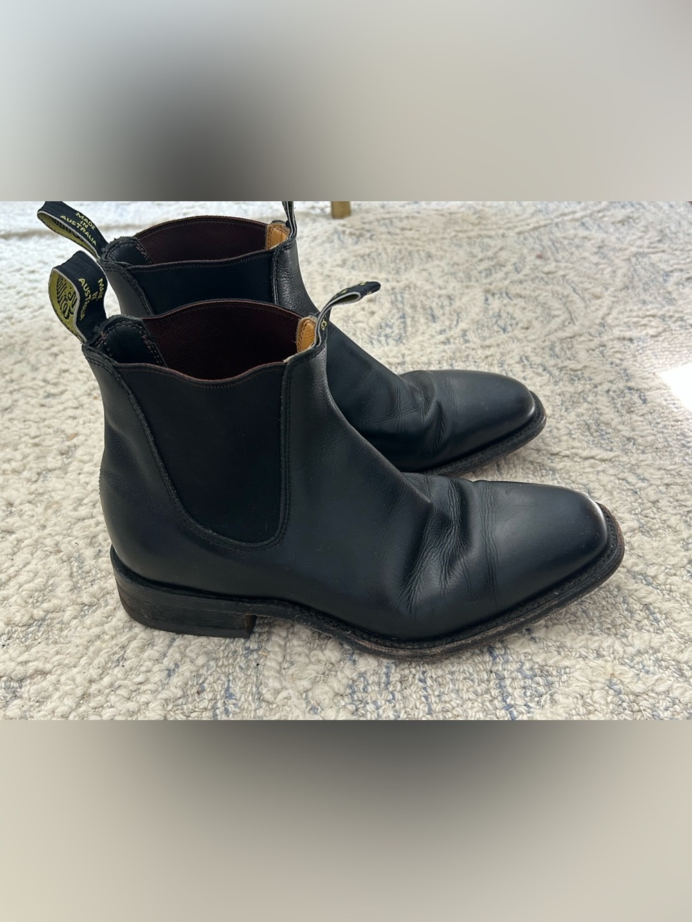 Vintage R.M. Williams Black Leather Chelsea Boots 7H / US Men’s 8 / Women’s 9.5